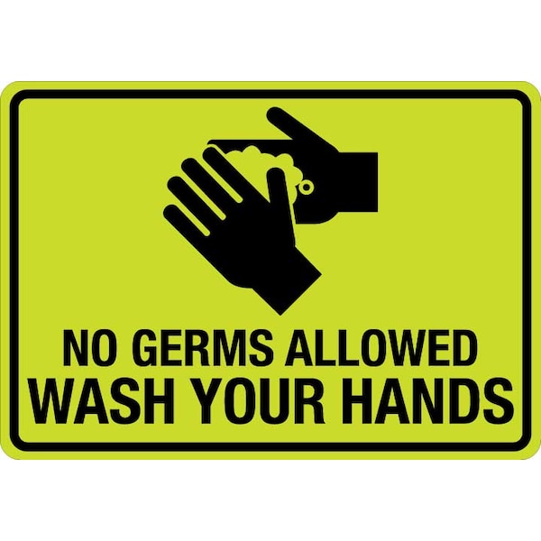 Lyle Do Not Be Gross Wash Those Hands, 10 in x 7 in, Hivis Reflective Decal, LCUV-0155ST-RD_10x7 LCUV-0157ST-RD_10x7 - main